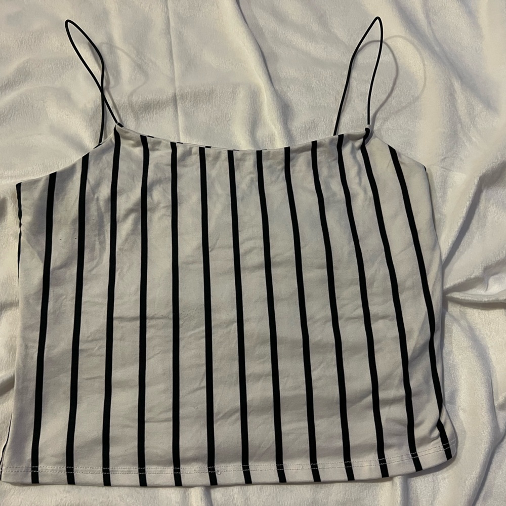 Striped cropped tank